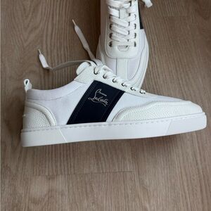 Christian Louboutin White and Black Sneakers